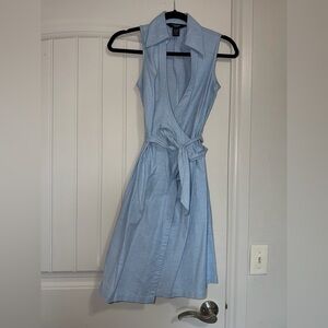 Express Sky Blue Collared Shirt